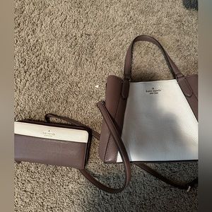 Kate Spade Jackson med triple compart satch/large continent wallet-neutralmulti